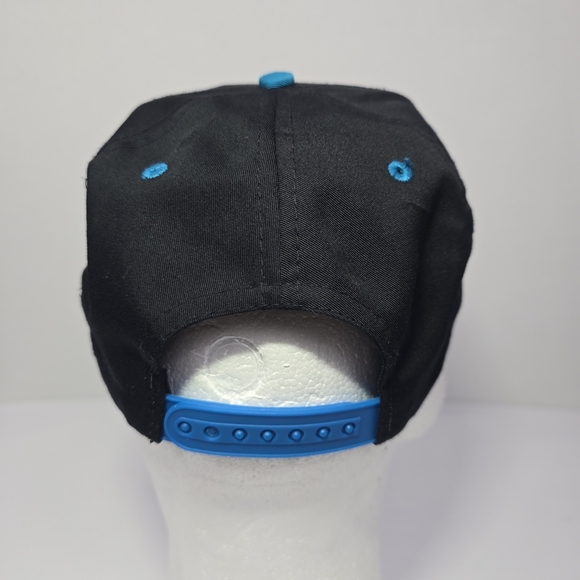CAROLINA PANTHERS LOGO 7 Vintage 90’s SnapBack NFL Hat -Black/Teal - Picture 4 of 10